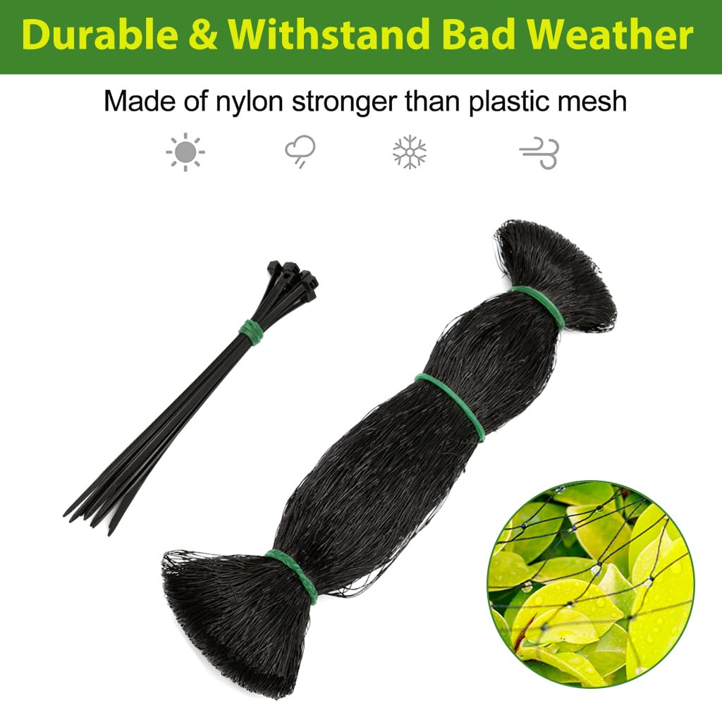 HASTHIP Bird Netting for Garden Protection featuring 13x16 ft UV‑Resistant PE Mesh | Easy Trim‑to‑Fit Coverage