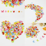 HASTHIP Sewing Buttons for Crafts and Clothes 300 pcs featuring Assorted Shapes | Resin Round Candy Colors for DIY Projects
