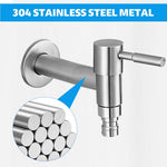 HASTHIP Washing Machine Tap for Bathroom and Laundry Sink with Stable Flange | 4.5 in Stainless Steel Fixture