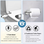 HASTHIP Jet Spray for Toilet Seat with Dual Nozzles and Press Control Handle | ABS Bidet Kit