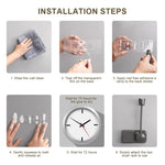 HASTHIP Hair Dryer Holder Wall Mount for Hands Free Styling with Flexible Gooseneck | Bathroom Organizer with Storage Compartment and Cable Management