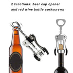 Wing Corkscrew Wine Opener Professional Multifunctional All-in-One Wine Bottle Opener and Beer Bottle Opener. Strong Stainless Steel Zinc Alloy. Won't Split or Crumble Cork