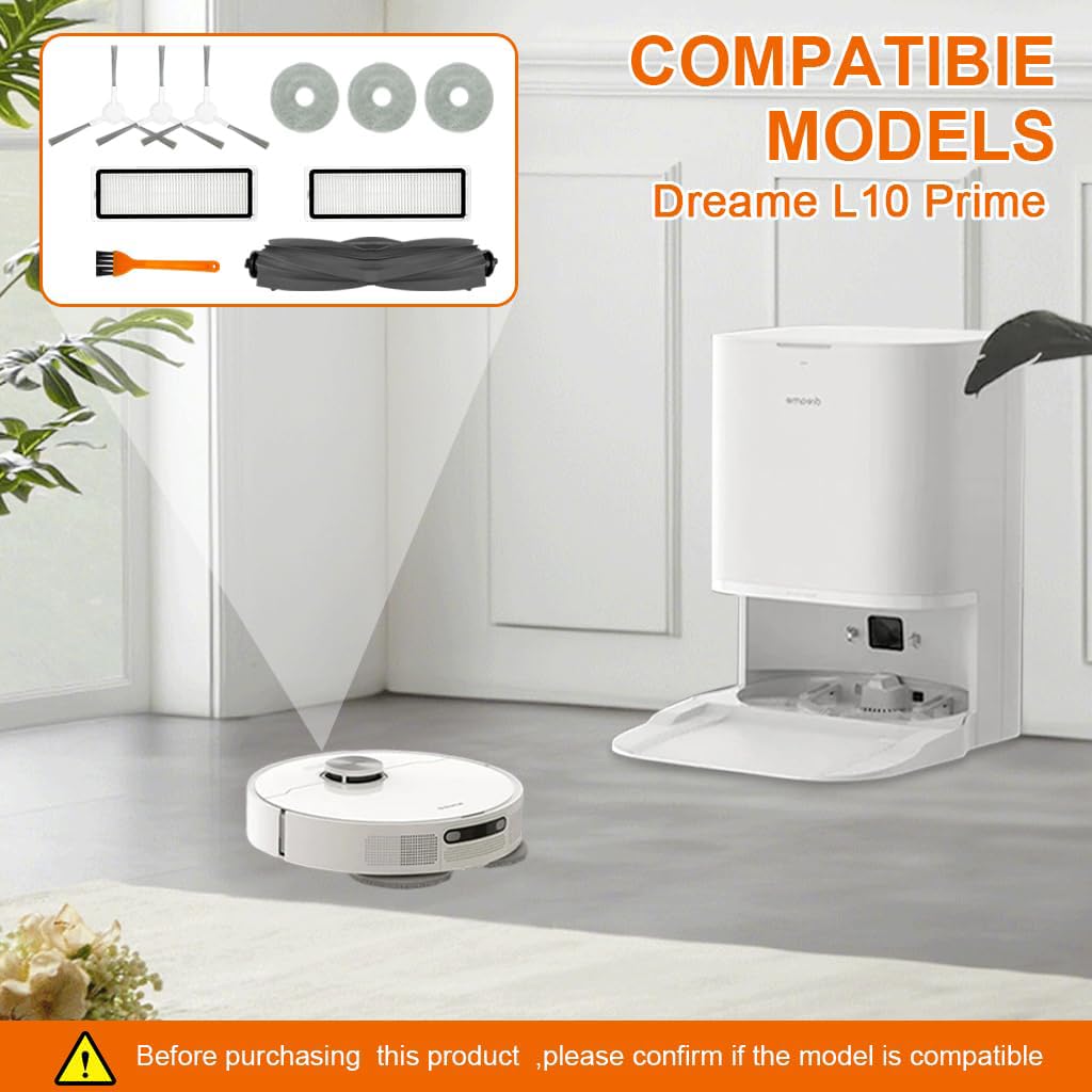 HASTHIP Replacement Parts for Dreame L10 Prime with 9 Pcs Kit including Brushes and Filters