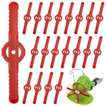 HASTHIP mower blades replacement for grass trimmer with 20 pcs 14 cm serrated plastic blades | universal fit for brush cutter