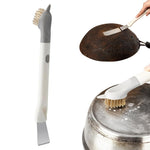 HASTHIP Gap Cleaning Brush for Kitchen and Bathroom with 2 in 1 Scraper and Copper Bristles