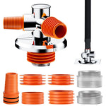 HASTHIP Washing Machine Drainage Adaptor for Kitchen Sink with Triple Inlet & Gravity Valve