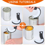 HASTHIP Easy Open Ring Pull Can Opener for Cans and Jars with Ergonomic Hook 15.5×9 cm | Strong Rubber Grip for Seniors and Weak Hands