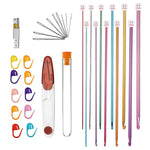 HASTHIP Tunisian Crochet Hooks Set for Afghan Blankets with 11 Sizes 2–8 mm | Aluminum Craft Tools for Beginners
