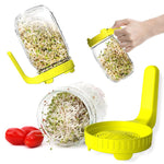 HASTHIP Sprouting Mason Jar for Homemade Edible Seeds with 32 oz Glass Body and Ventilated Mesh Lid | Includes PP Handle