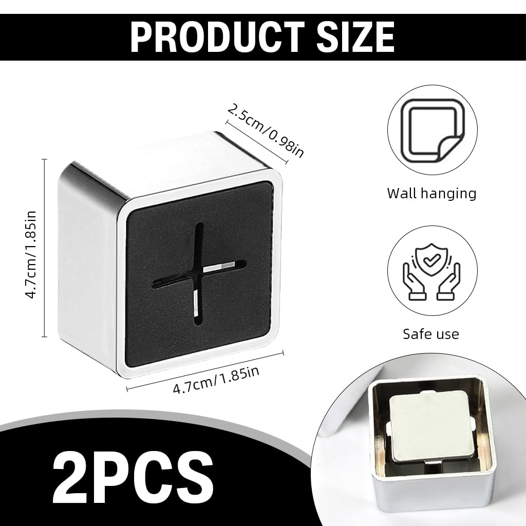 HASTHIP Self-Adhesive Towel Holders for Kitchen and Bathroom with Push-In Snap Grippers | 2Pcs No-Drill Wall Organizers