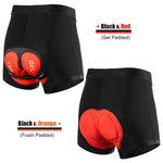 HASTHIP® Pantalones Cortos de Ciclismo para Hombre y Mujer con Acolchado 3D de Gel y Espuma,Antideslizantes,Transpirables Secado Rápido Ropa Interior Deportiva para Bicicleta Negros (M)