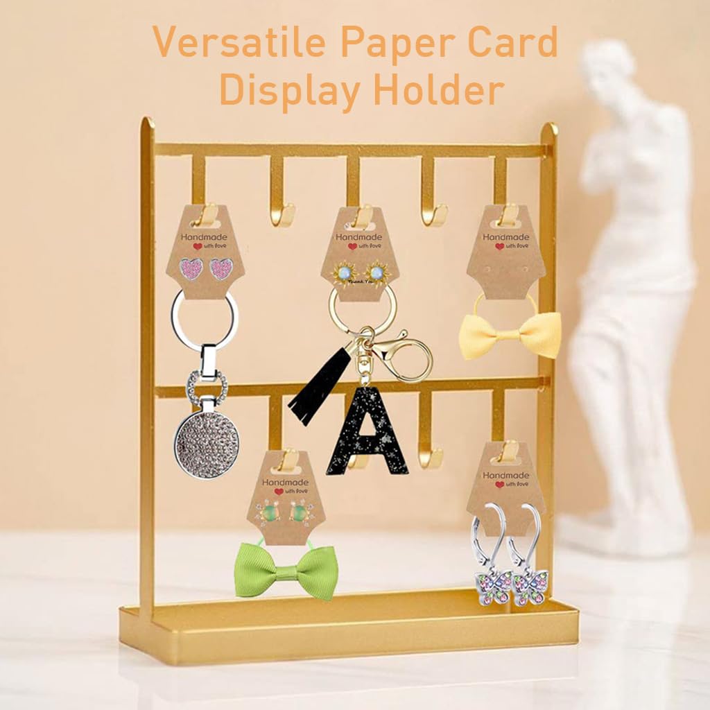 HASTHIP Paper Card Holder for Jewelry Display with Handle | 200PCS Self Adhesive Packing Supplies