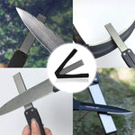 HASTHIP Knife Sharpener for Kitchen featuring Foldable Design with 400/600 Grit | Portable Diamond Stone 3.2×12.5 cm