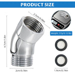 HASTHIP Shower Head Pipe Adapter for Adjustable 135° Spray Direction with Corrosion‑Resistant Build | Universal Fit for Fixed and Handheld Showers