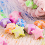 HASTHIP Heart-Shaped Origami Paper for DIY Crafts with 210 pcs 8.6 in Glossy Strips | 10 Colors Glow Design