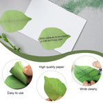 200 Sheets Sticky Notes Creative Green Leaves Sticky Notes Reminders Sticky Notes Decorative Sticky Notes Aesthetic Leaves Sticky Notes DIY Scrapbooking Stick Notes School Office Supplies