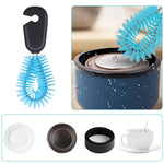 HASTHIP Bottle Cleaning Brushes Set for Cups and Straws with Curved Bristles | 3Pcs BPA Free
