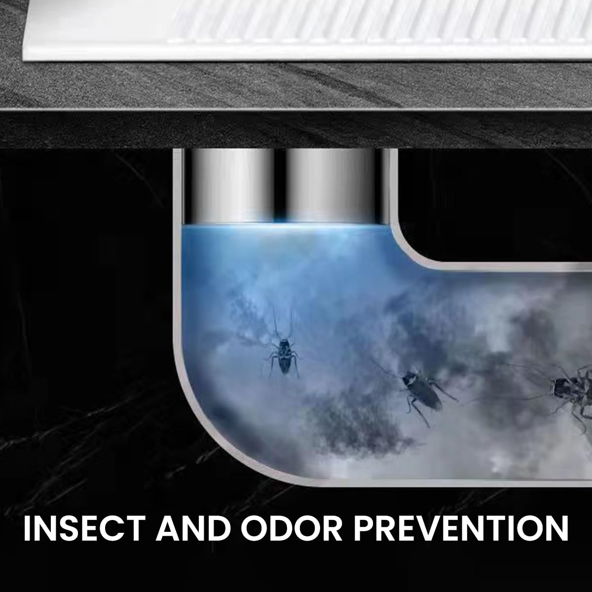 HASTHIP® Squat Toilet Seal Anti-Odor Stainless Steel Squat Toilet Plug Squat Toilet Accessory Removable Squat Toilet Seal Prevents Odor and Accident Things Dropping