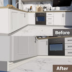 HASTHIP Flexible Baseboard Molding Trim for Home Decoration with Peel and Stick NBR | 78.74×3.9 in Cuttable Milky White Finish
