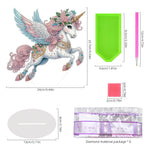 HASTHIP DIY 5D Diamond Painting Art Kit for Dreamy Unicorn 9.3 in Desk Decoration with Tools and Color Gems