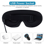 HASTHIP USB Wired Eye Mask for Relaxing Eye Spa with 3D Contour Design & 3 Heat Levels