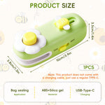 HASTHIP Mini Bag Sealer for Food Storage with Heat Sealing and Built In Cutter | USB Rechargeable