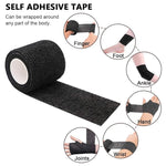 HASTHIP® 6 Roll Self Adhesive Elastic Strethy Crepe Bandage for Tattoo Grip Cover, Small Wound Cohesive Tape Wrap