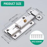 HASTHIP Door Latch for Room and Fence Doors featuring One Press Release and Screw Fixed Steel Design