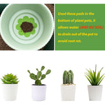 HASTHIP Pot Drainage Barriers for Flower Pots featuring Breathable Fabric 50pcs 2.95in | Colorful Flower-Shaped Liners
