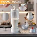 HASTHIP Pancake Batter Dispenser for Cupcakes and Muffins with Stainless Steel Blender Ball | Food Grade Reusable Mixer Bottle Featuring Integrated Scraper