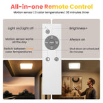 HASTHIP® Magnetic Wall Lamp Ceiling Light with 3-Color LED, Smart Motion Sensor, Remote Control, USB Rechargeable 4000mAh Battery, Room Light for Bedroom, Cabinets, Hallway, Room