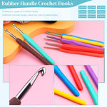 HASTHIP Crochet Kit for Beginners with 130 pcs Tools and Ergonomic Hooks | 12 Yarn Colors