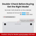 HASTHIP Laptop Soft Shell Case for MacBook Air 13.6 inch featuring Matte Grey Anti Fingerprint Cover