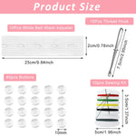 HASTHIP Pant Waist Tightener for Loose Pants with 22cm Elastic Bands and Buttonholes | 10 Bands 40 Buttons Sew Kit
