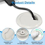 HASTHIP® 2.36in Desk Grommets 4-Pack