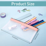 HASTHIP Pencil Pouches Set for School and Office Storage featuring Semi‑Transparent PVC 8.2x4.1 in | Waterproof Utility Bags for Students