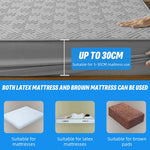 HASTHIP Mattress Protector Queen Size 78.7 x 59 in with Hidden Waterproof Liner | Quilted Cotton Gray Fitted Sheet