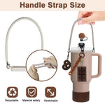 HASTHIP Stanley Cup Accessories Set for Travel with Hand Strap and Silicone Bottom Sleeve | 5Pcs Charms and Cookie Straw Cover