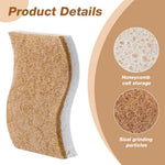 HASTHIP® 6 Pack Kitchen Sponges, Plant-Based Biodegradable Cellulose & Coconut Coir Scrub Sponges, Dual-Sided Non-abrasive Dish Sponges for Dishes, Countertops, Sink & Bathroom Cleaning