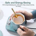 Electric Coffee Mug Warmer Milk Warmer with 55°C Perfect Constant Temperature Desk Mug Warmer for Glass Cup, Stainless Steel Cup, PP Milk Bottle, Ceramic Cup Gift for Men Women Christmas