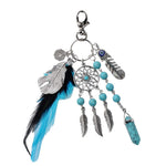 HASTHIP Dream Catcher Keychain for Handbags and Keys with Tassel Feather | 17 cm Alloy Steel Design