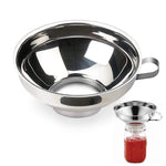 HASTHIP Canning Funnel for Kitchen Use with Ergonomic Handle and 4.3×1.4 in Design | 304 Stainless Steel 2 PCS Set