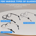 HASTHIP Glasses Ear Grip Silicone Retainers for Eyewear Stability 10 Pairs Black and Clear | Comfortable Anti Slip Holders for Adults and Kids