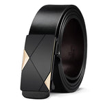 HASTHIP® Men's Slide Lock Leather Belt with Automatic Click Buckle