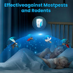 HASTHIP Ultrasonic Pest Repeller for Indoor Use with Dual Frequency Modes and Blue LED | Child & Pet Safe Plug‑in Control