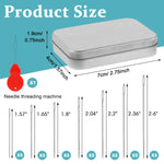 HASTHIP Large Eye Blunt Needles for Sewing and Knitting with Threaders 35pcs Steel Set | 7 Sizes in Iron Box