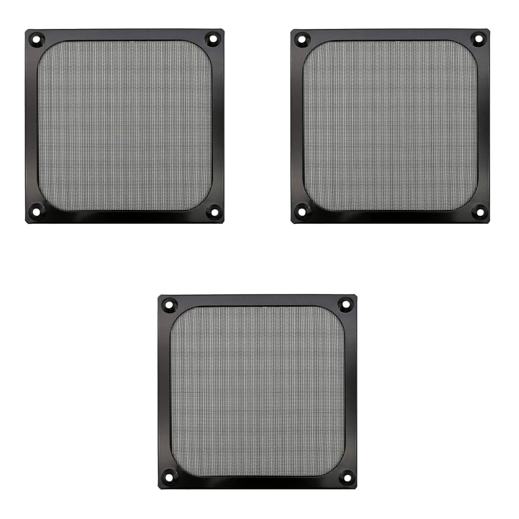 HASTHIP Fan Filter for 120mm PC Case featuring Aluminum Alloy Frame and Stainless Mesh | 3PCS