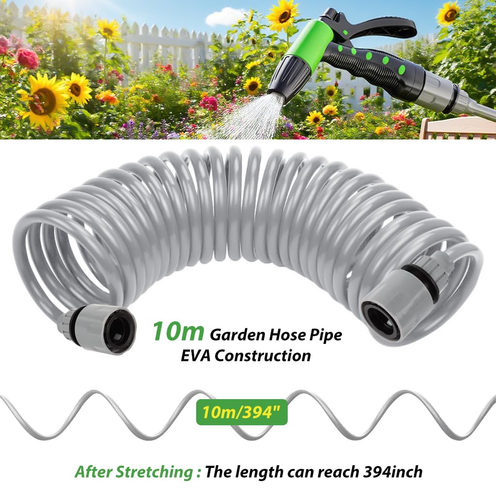 HASTHIP Expandable Garden Hose for Lawn and Car Washing with 7 Spray Modes and 10m Reach