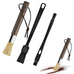 HASTHIP® 3Pcs Coffee Grinder Cleaning Brushes Kit, Wooden Handle Bristle Brush & 2 Nylon Crevice Brushes, Gap Cleaning Tools for Coffee Grinder, Keyboard, Kitchen Appliances, Grill & Corners