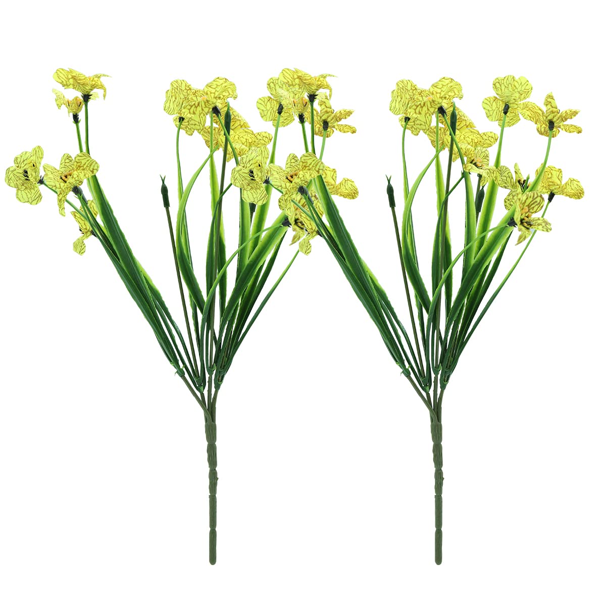 HASTHIP Artificial Flowers for Home Decor featuring 2 Pack Yellow Stems | Festival Table Decoration